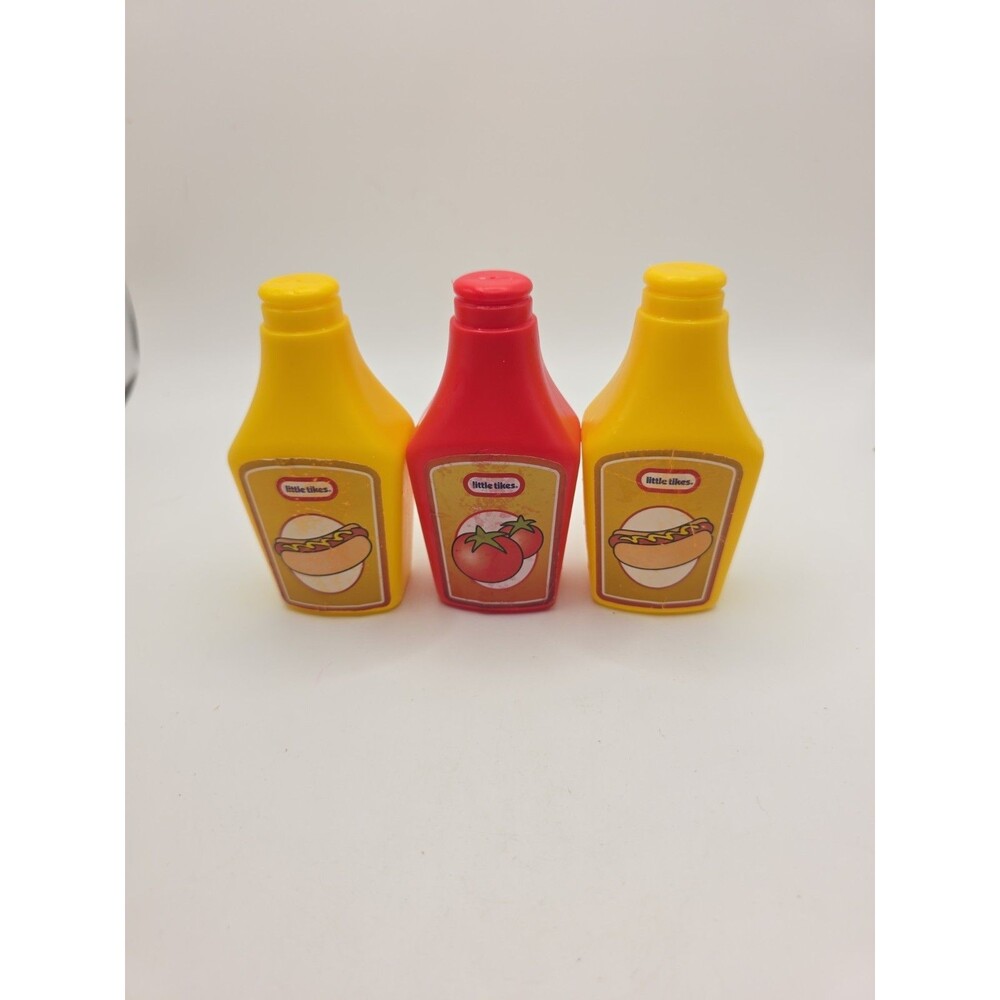 Vintage Little Tikes Pretend Food Ketchup Mustard 4.5”